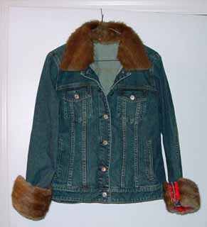Mink on denim